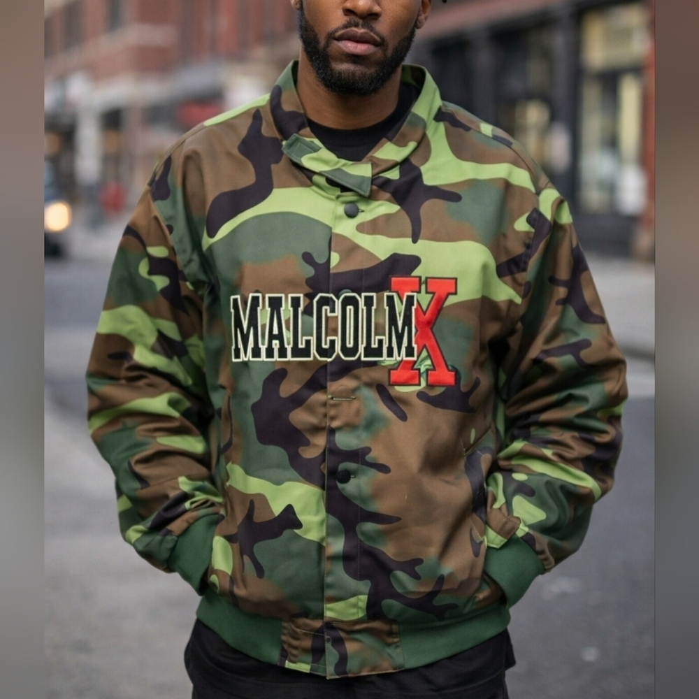 Malcolm X Camo Work Jacket Size 2X New